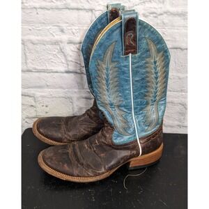 Rod Patrick Custom Handmade Cowboy Boots   Women's 8 B  Brown / Blue    s14